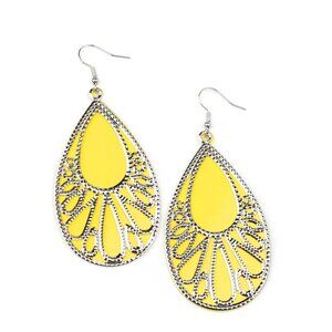 Paparazzi Loud & Proud Yellow Earrings